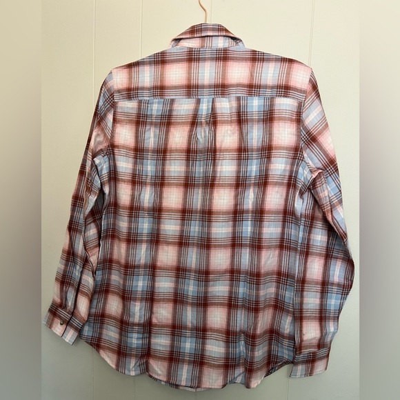 Eddie Bauer Women’s M Flannel Button-down long sleeve shirt, Collared - Picture 2 of 7